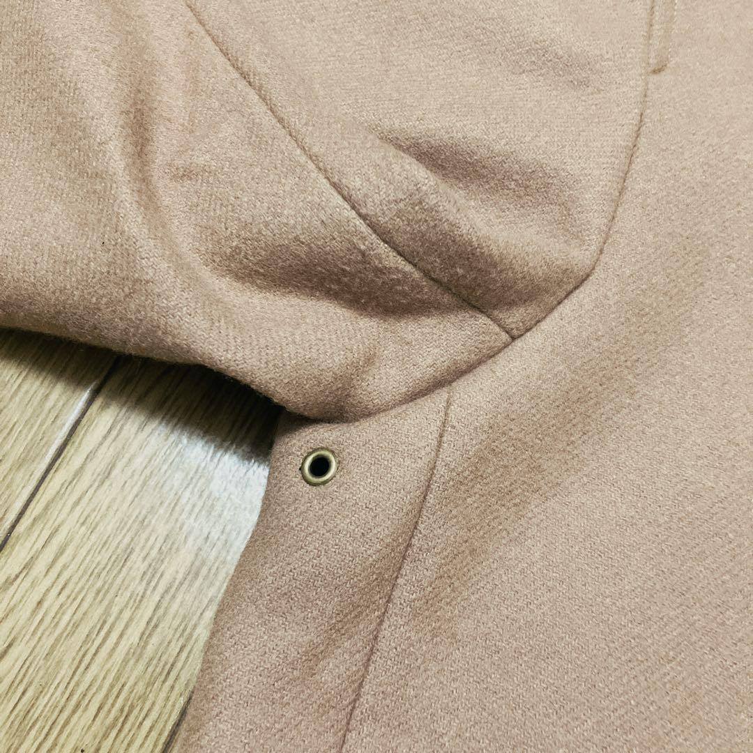 美品　シップス×ハミルトン 高級メルトンウールショートコートS キャメル