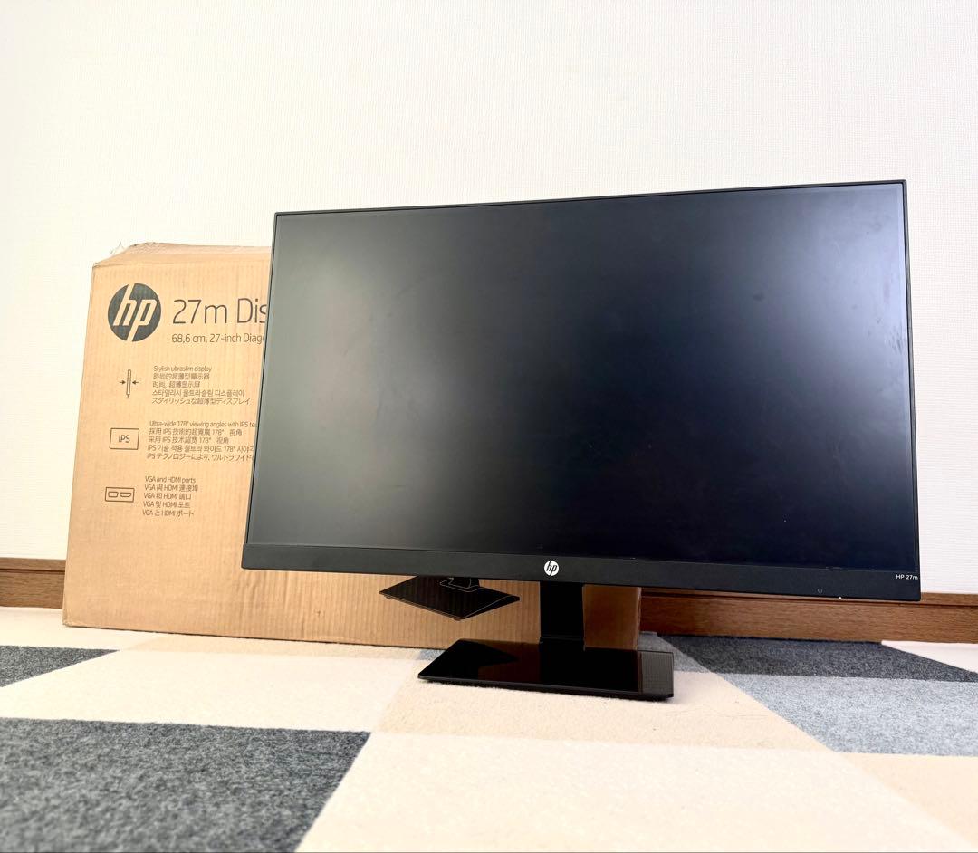 HP モニター 27インチ HP27m フルHD IPS スリムベゼル 箱付属品
