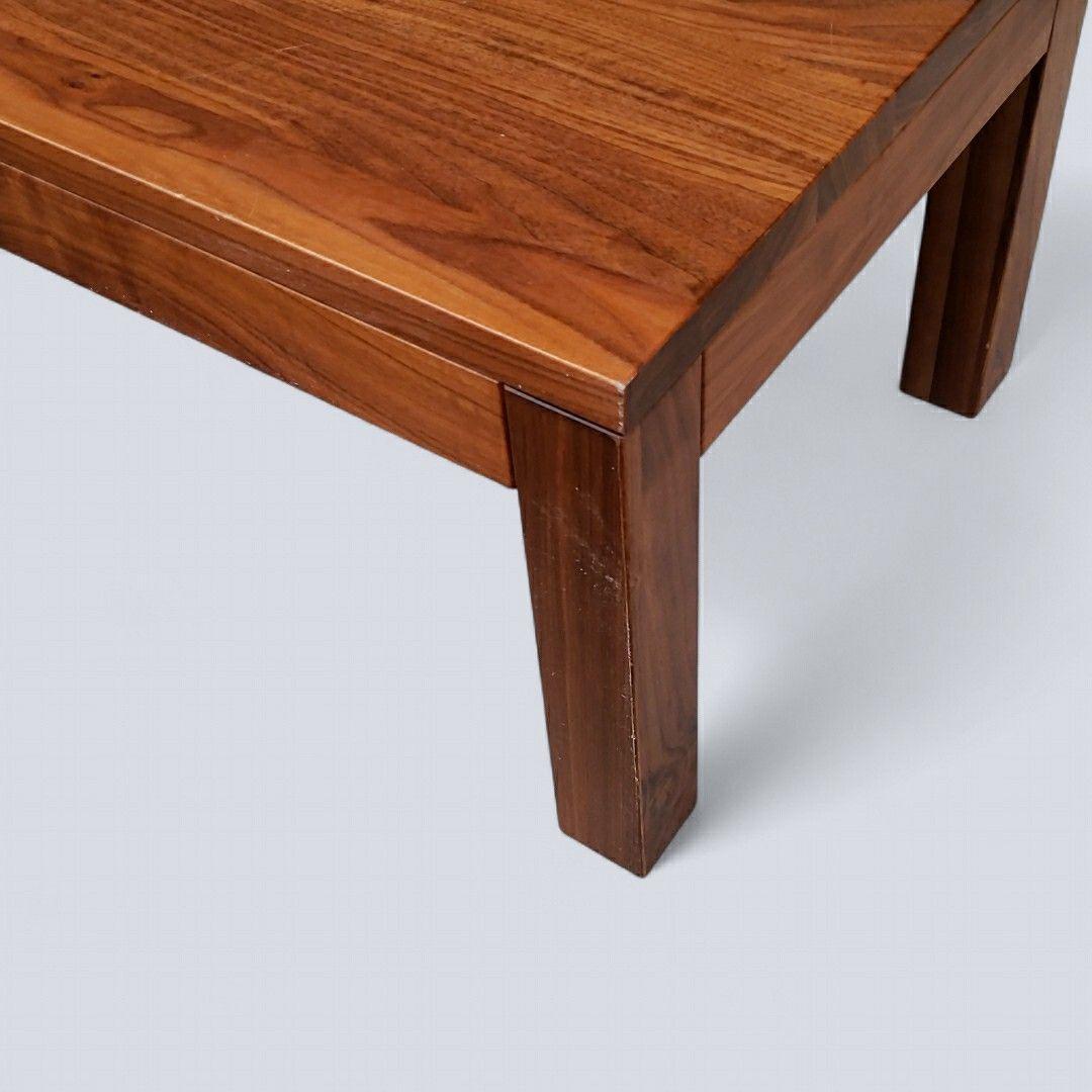 【廃盤】無印良品 無垢材 ローテーブル 引出し 天然木 ウォールナット