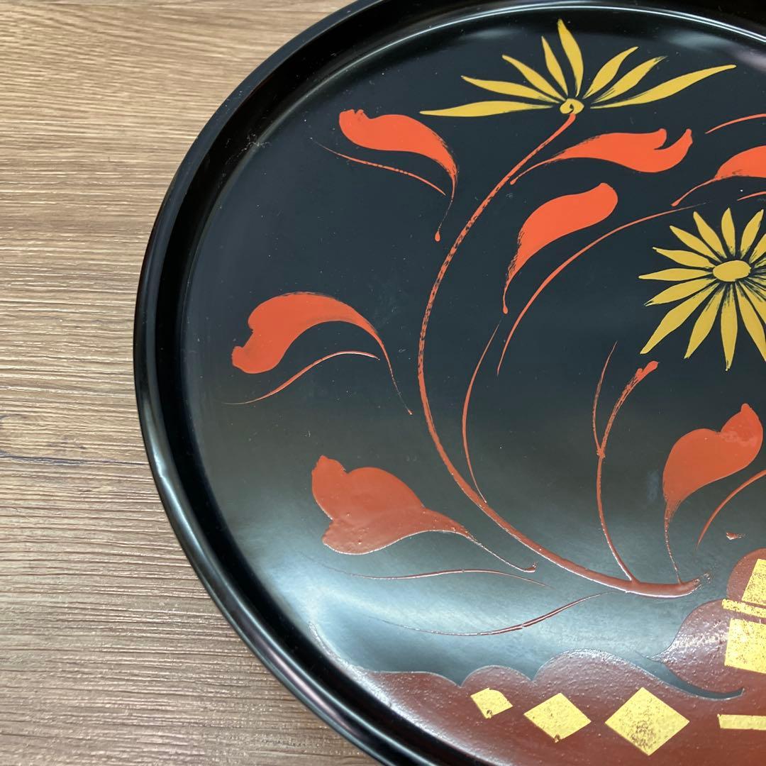 D-5 昭和レトロ 伝統工芸 漆器 菓子鉢 菓子器 2点セット 水澤木製