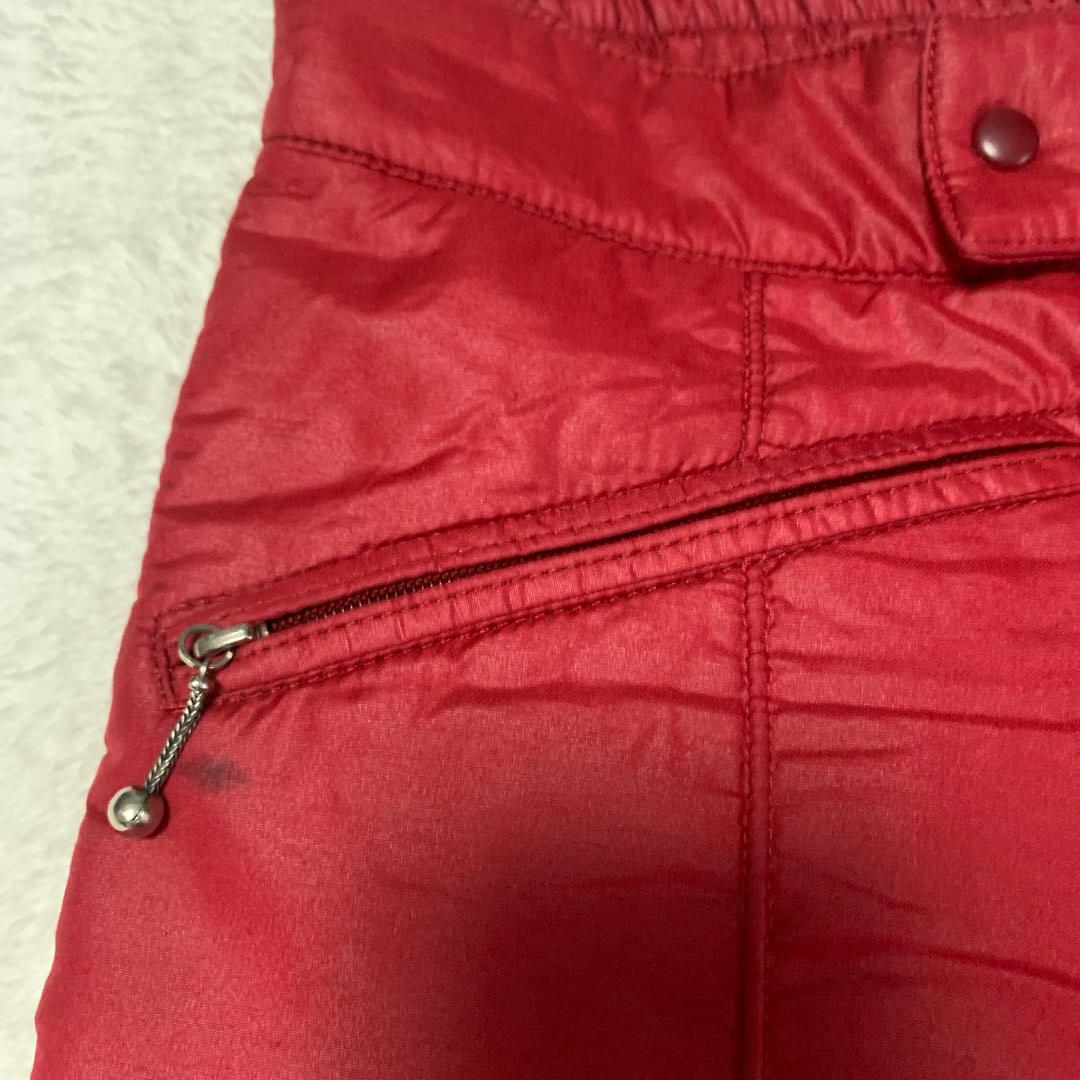 90'sゴールドウィン　スノーボード　スキーウェアパンツ　レッド　ブーツカットS