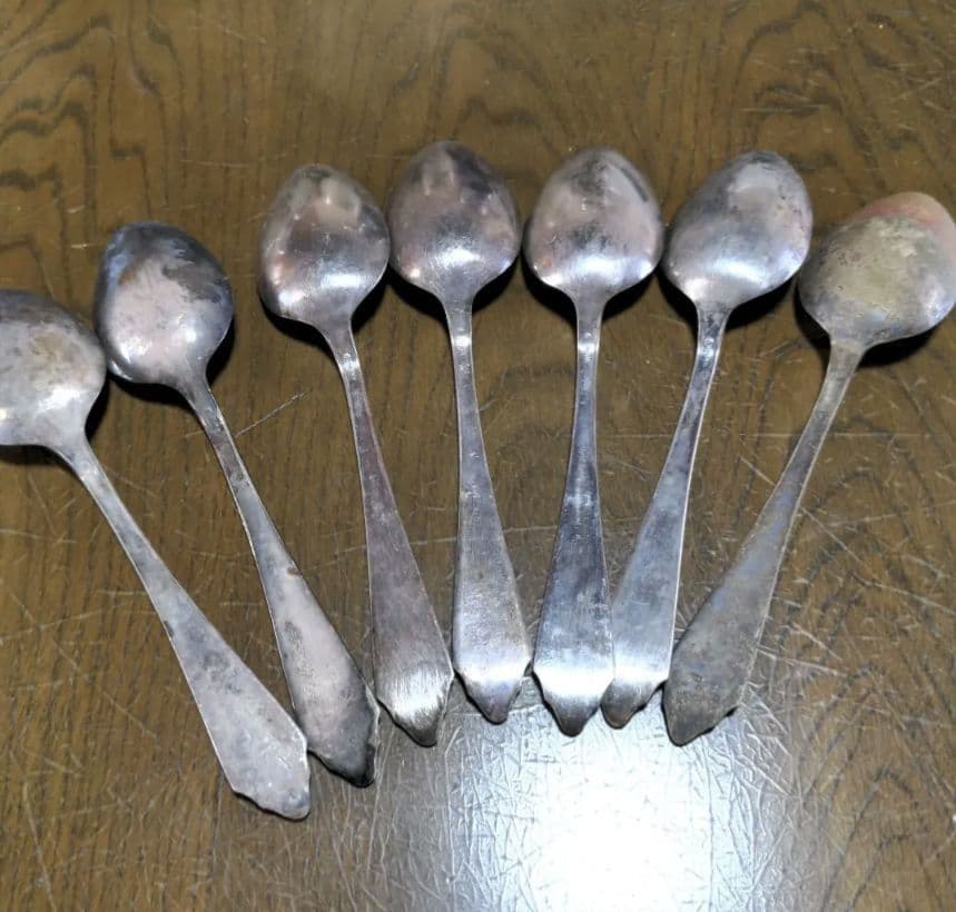 さ*わ様 日本海軍 スプーン 桜 錨 アンティーク