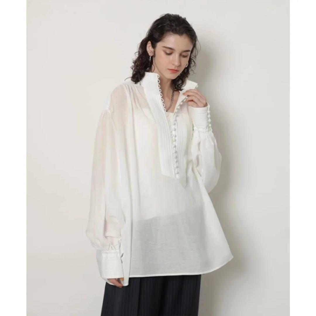 新品✨＜神崎恵さんコラボ＞タックボリュームブラウス カデュネ　CADUNE 36