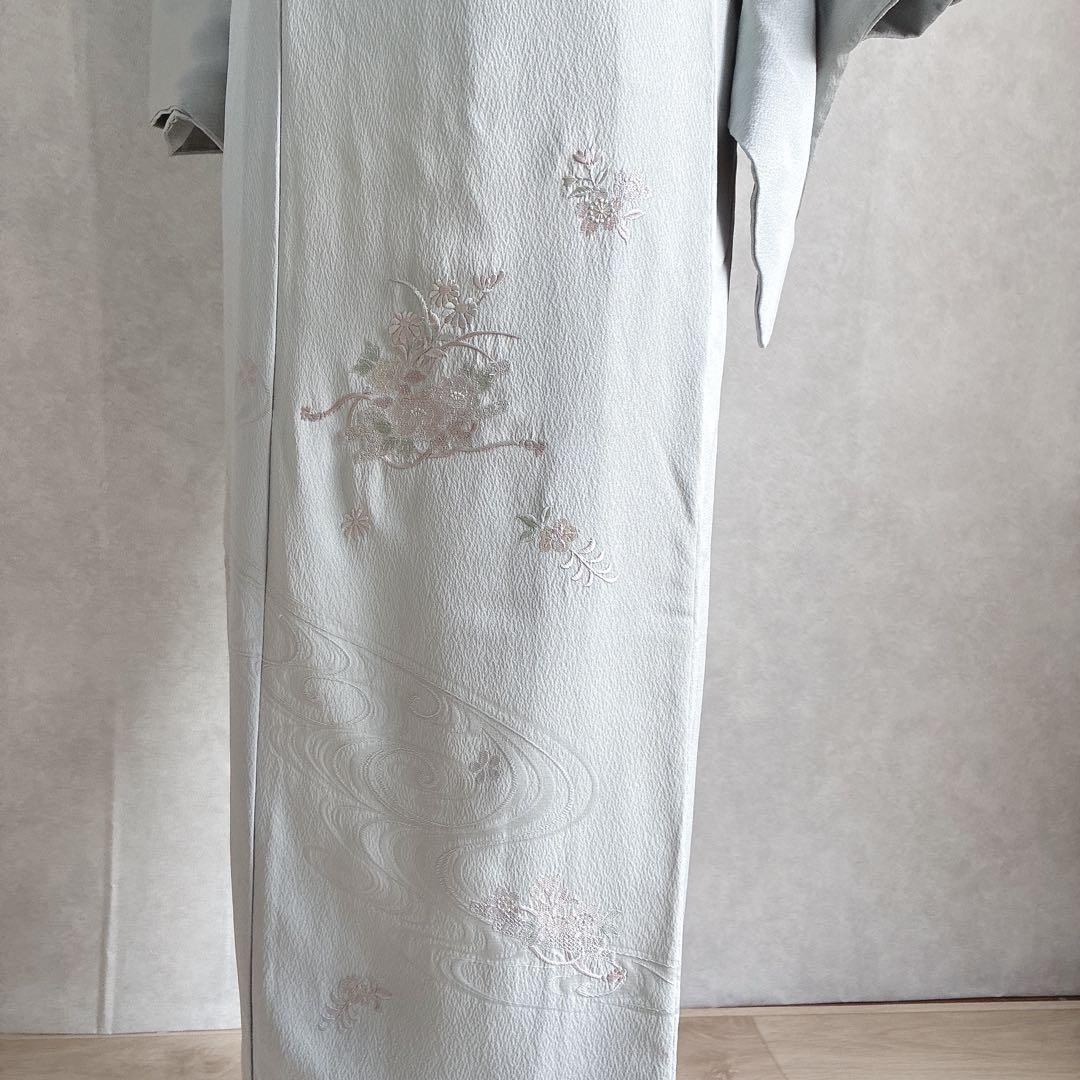 色無地　付け下げ　フルセット　トールサイズ　難あり　練習用　着物　正絹　J9