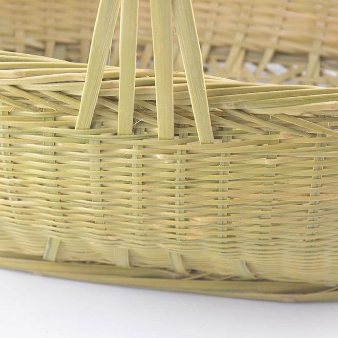 竹細工 極上品 かご 収納 手作工芸品 市場かご 手提かご 買い物かご 新品