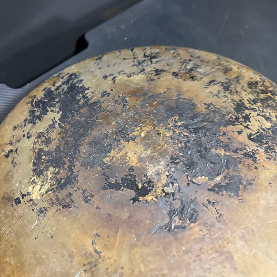 希少レア　仁悟　砲金鍋　銅鍋　39ｃｍ　平鍋　天ぷら鍋　日本料理　両手鍋