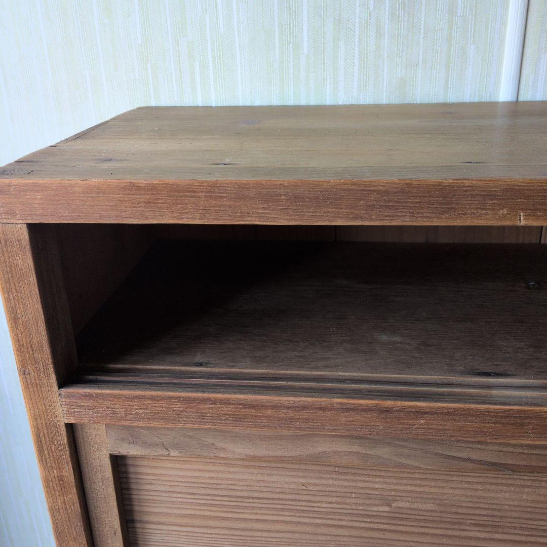 アンティーク大正時代木製茶箪笥 引き出し付き コンパクト