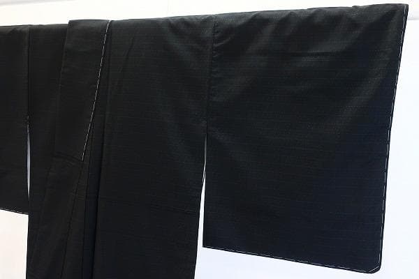 ★専用★未使用品 訪問着 大島紬 染大島 黒 葡萄 身丈161cm 正絹 お洒落