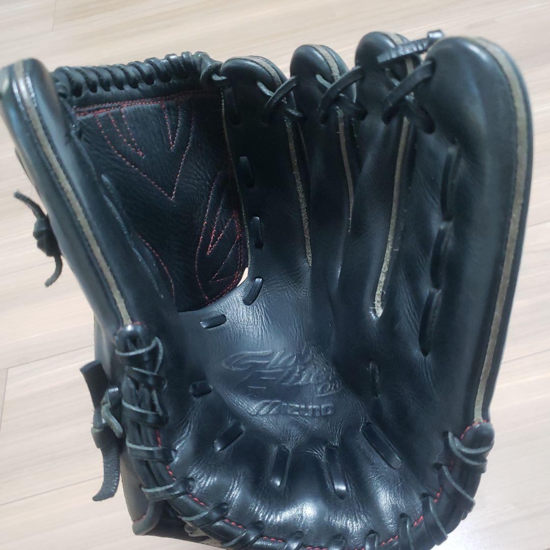 Mizuno ブラックレザーグローブ ゴールドロゴ