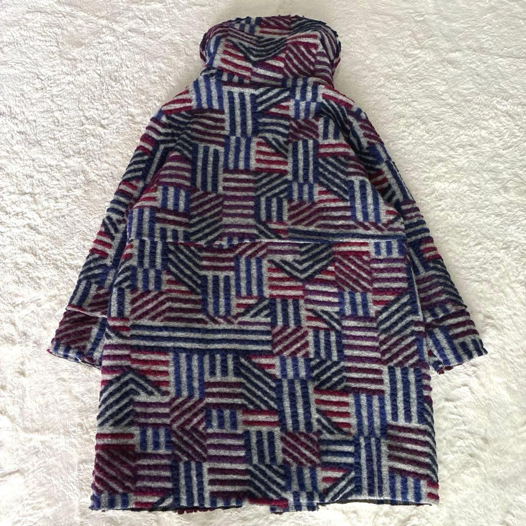 美品 近年✨イタリア製 コイビトミサキ 立体デザイン ウール ロング コート