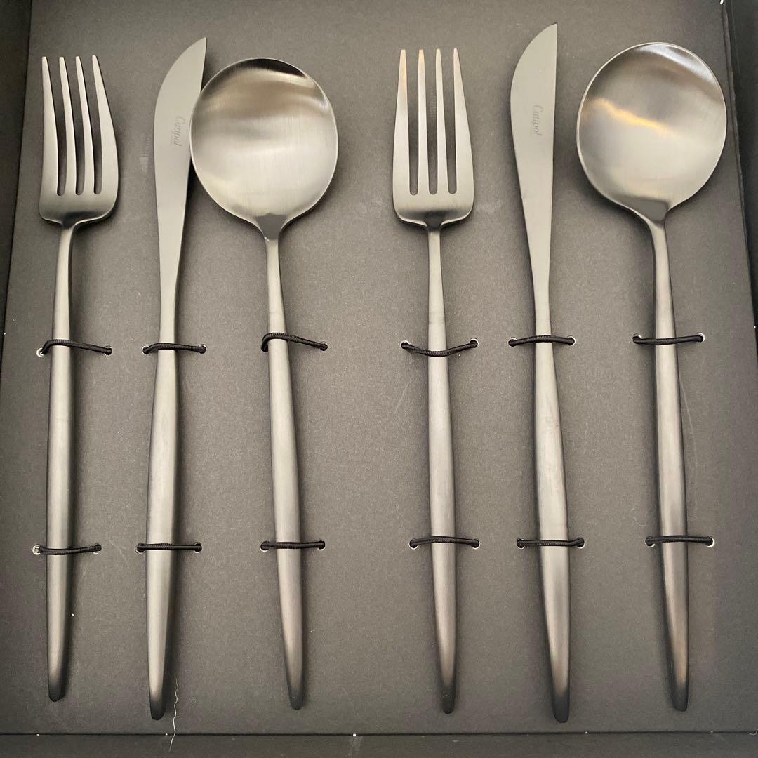 【さんたさん専用】Cutipol カトラリーセット 6点 ブラックブラック