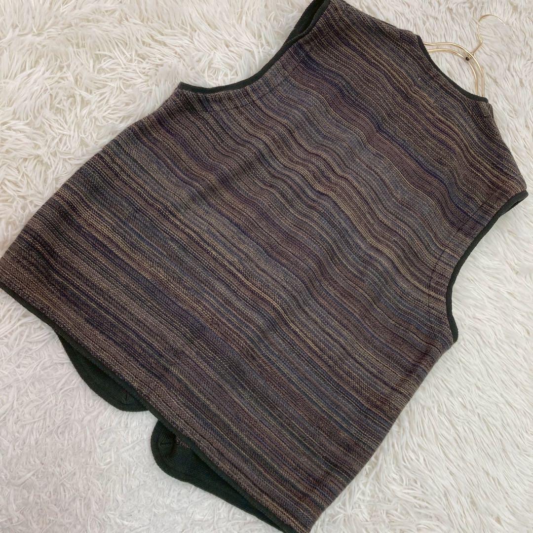 Paul Smith ニットベスト カーキ ブラウン L カジュアル 着回し