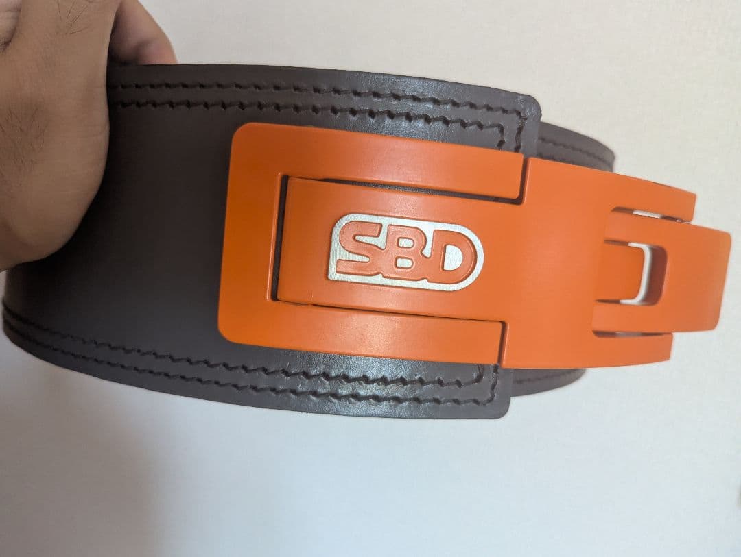 SBD パワーリフティングベルト　Forge Lサイズ　13mm オレンジ