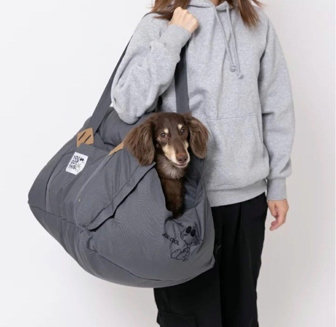 スヌーピー　ドライブキャリーベッド　犬用カーシート ペットベッド　キャメル