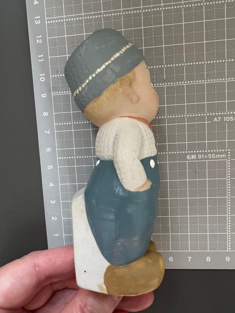 【アンティーク】ドイツ製 グーグリードール 海外作家さんリペイント11cm