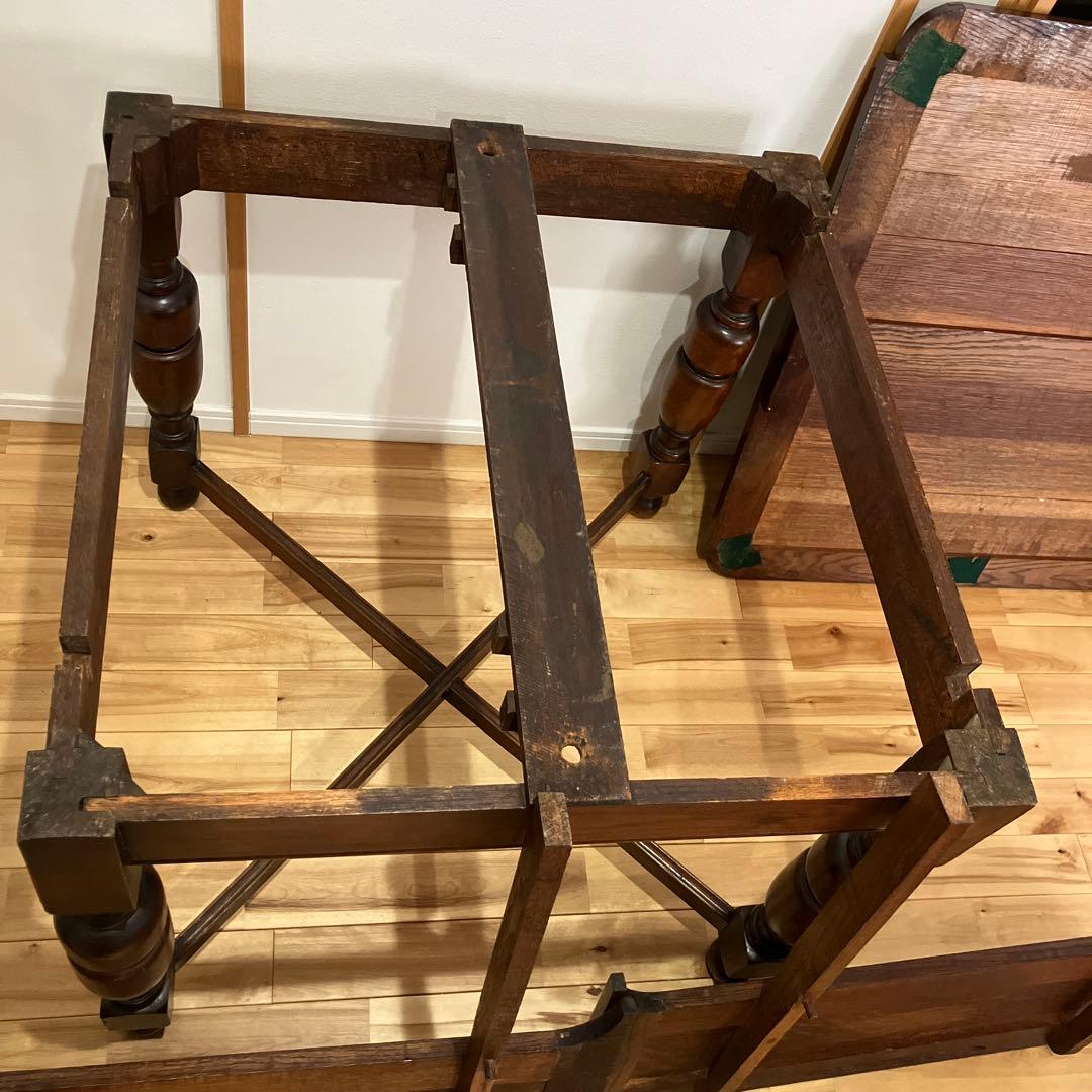 lG29！ ビンテージダイニングテーブル、ドローリーフテーブル伸長式