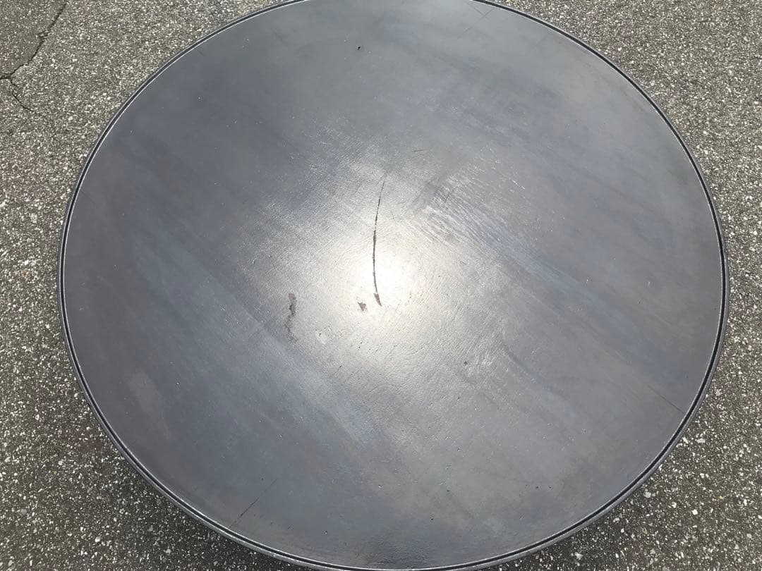 ◉木製丸型座卓◉ 117cm 黒