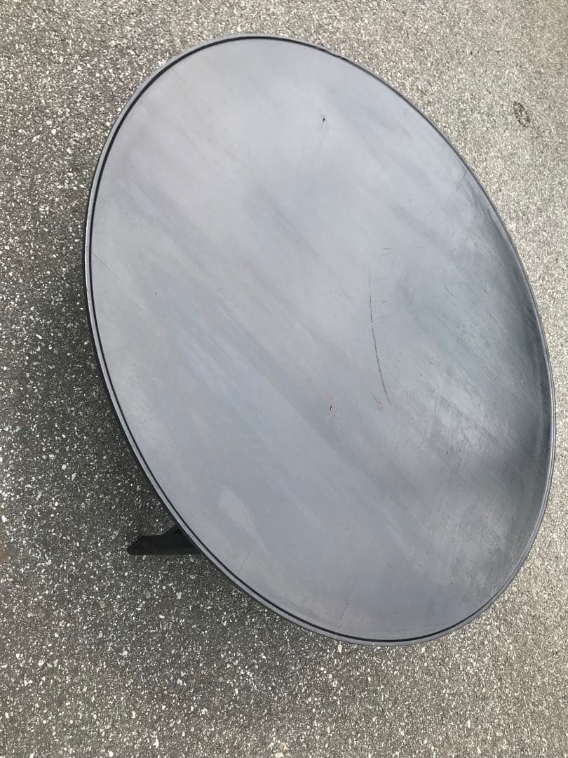 ◉木製丸型座卓◉ 117cm 黒