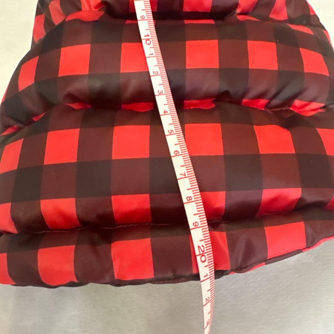アトリエG G赤と黒 チェック柄 ダウンジャケット