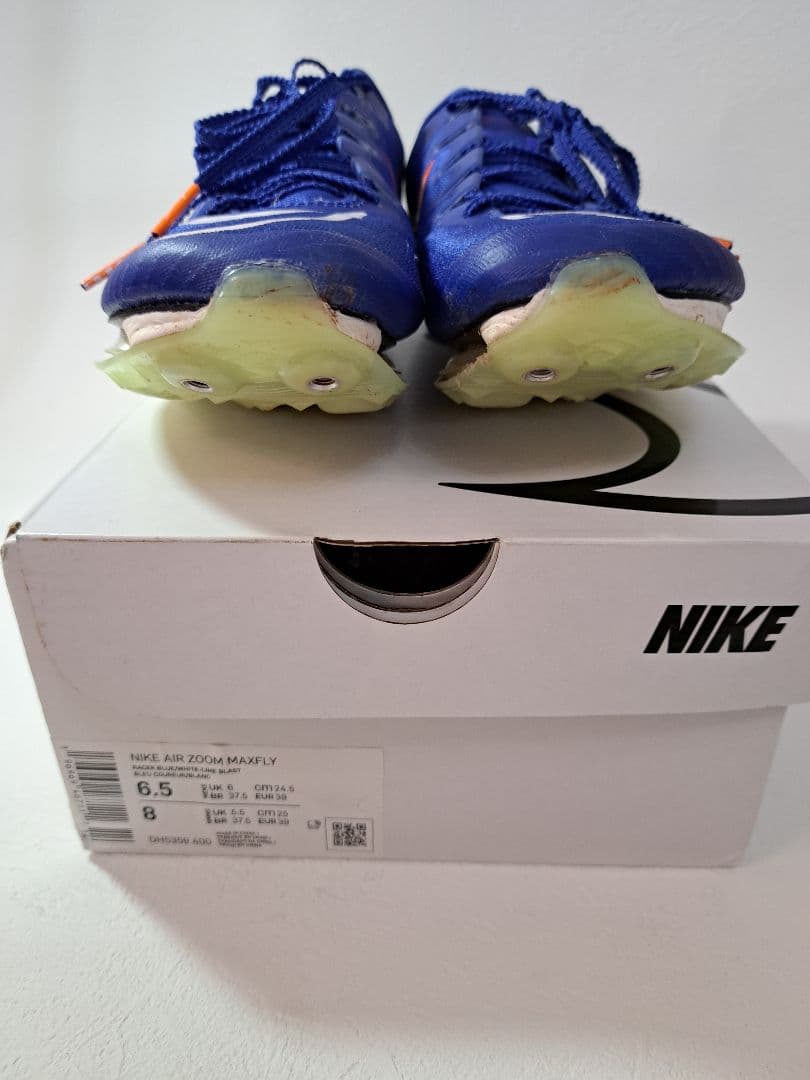 Nike Zoom マックスフライスパイクシューズ 青24.5cm