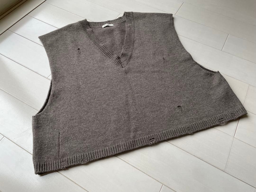 【美品】24aw kaga ryu ニット カーディガン ベスト タグ付き