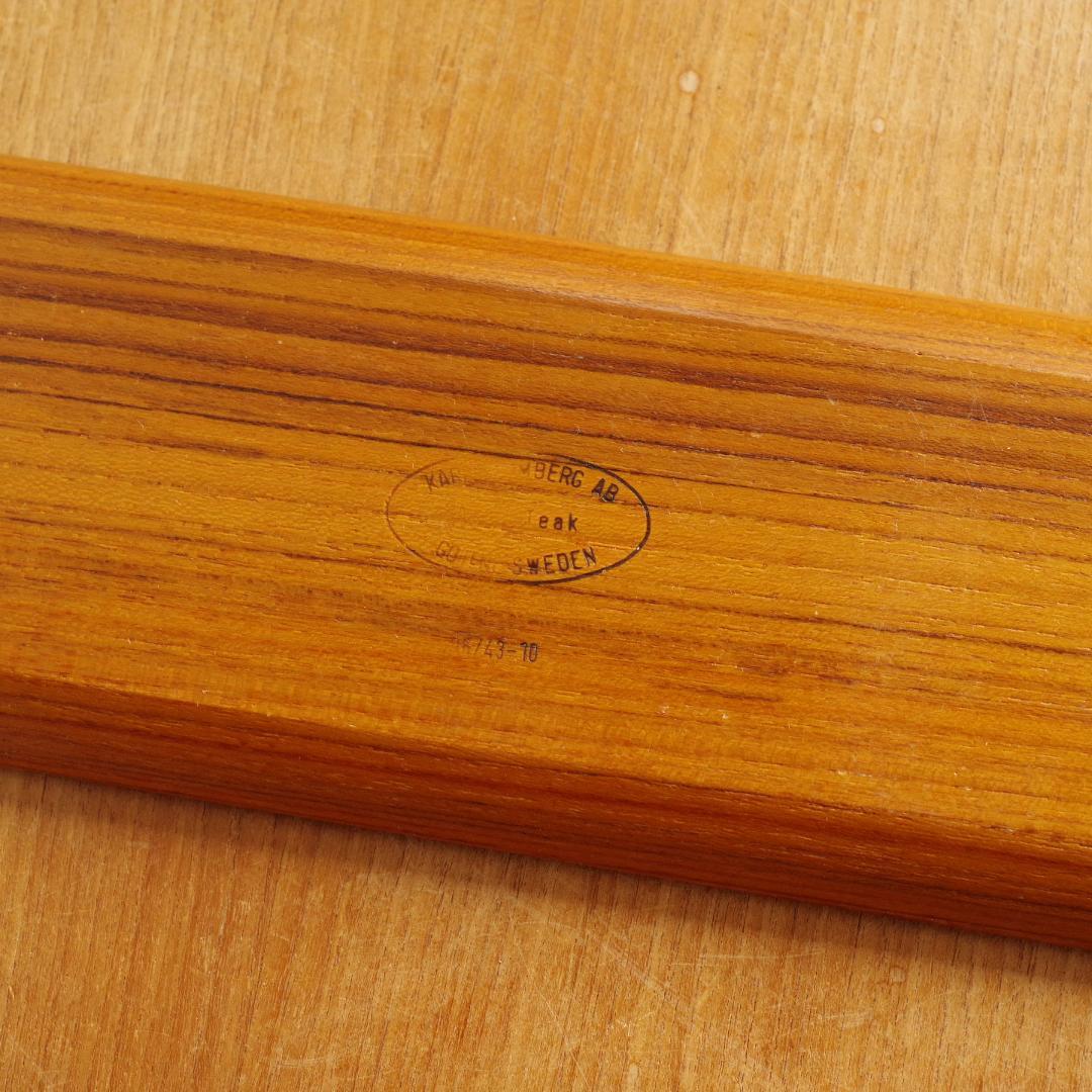 スウェーデン製 チーク 小物入れ 木製 トレイ プレート トレー お盆 北欧