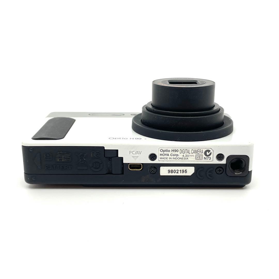 【スマホ転送セット】PENTAX OPTIO H90 ホワイト オールドコンデジ