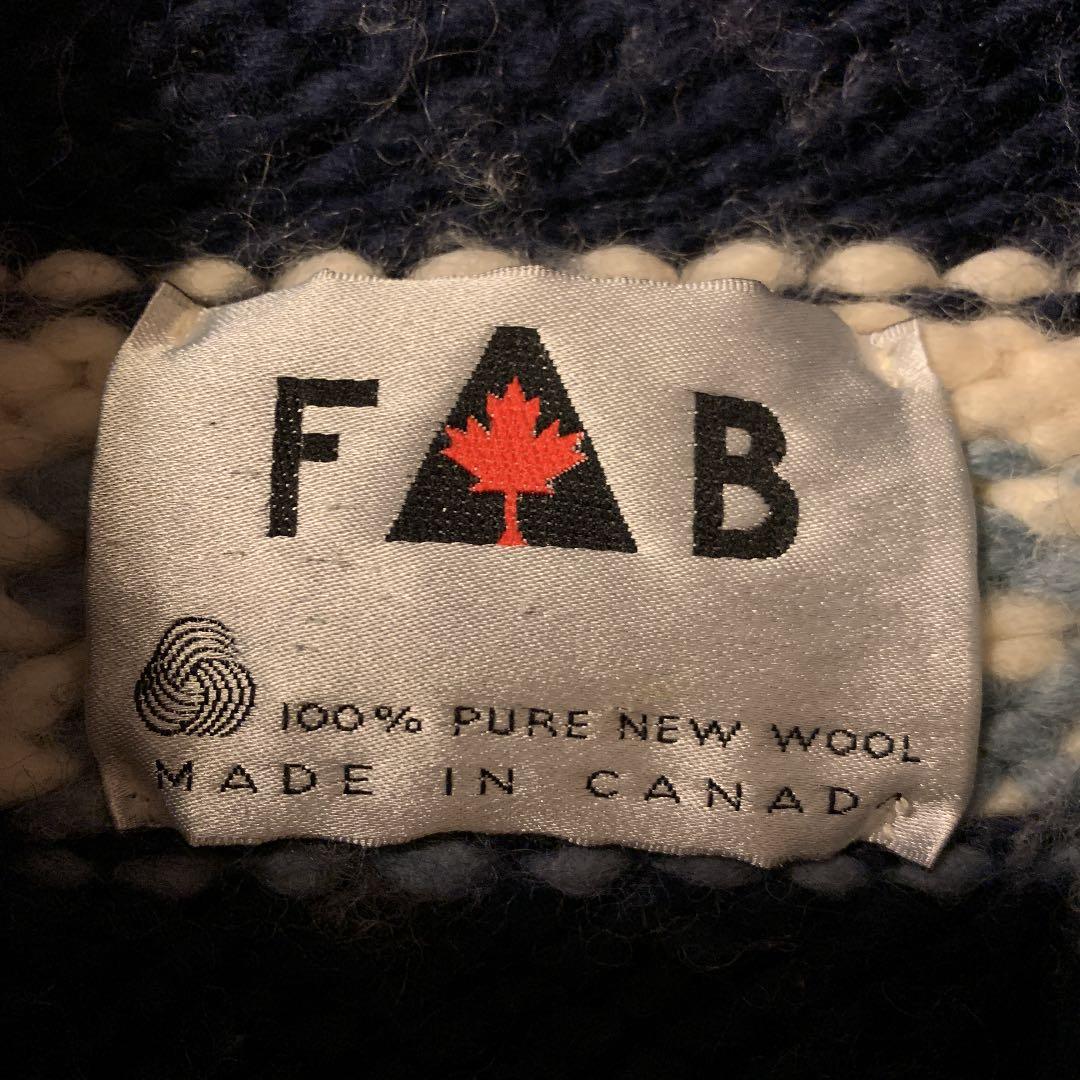 値下げしました！FAB 超レア　本物　カナダ製　カウチンセーター