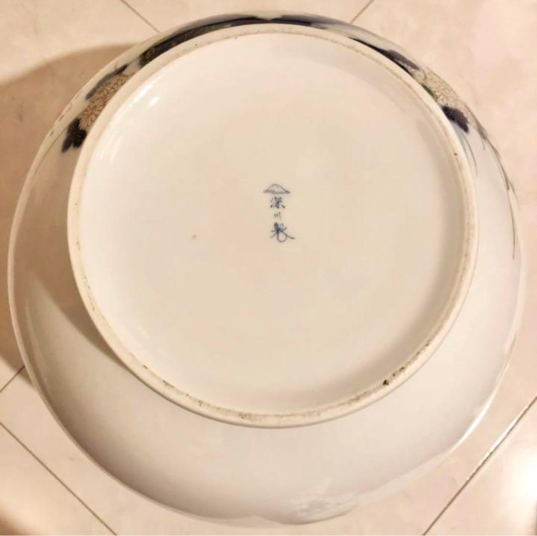 #13 深川製磁　宮内庁御用達　梅牡丹　花瓶　有田焼窯元　大ぶり　花生　壺　壷