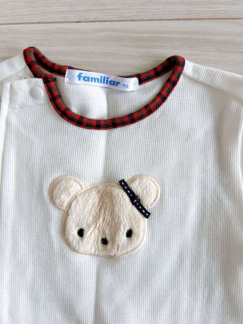 ファミリア　70サイズ　ロンパース　カバーオール