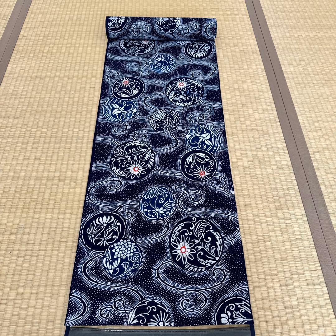 高級手芸　綿絽　本染ゆかた反物