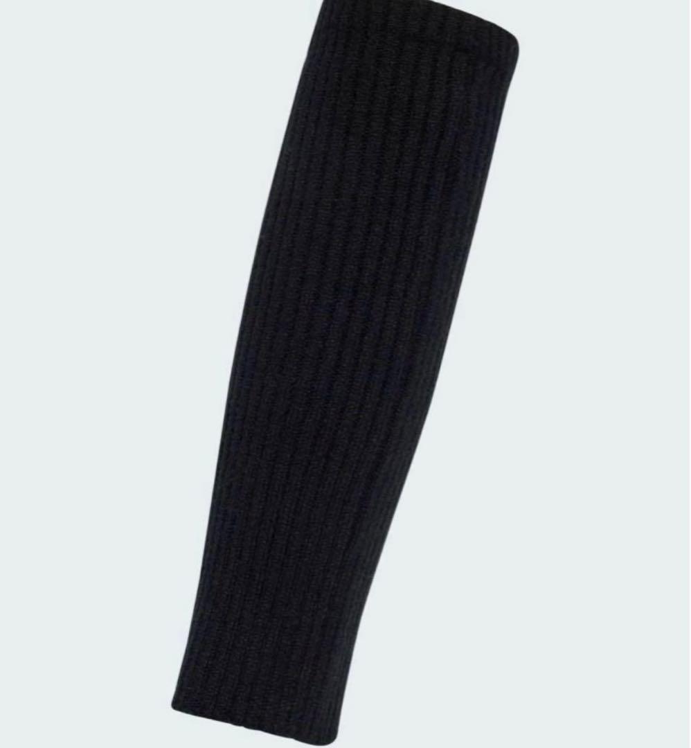 adidas リブ編みレッグウォーマー白黒2点セット