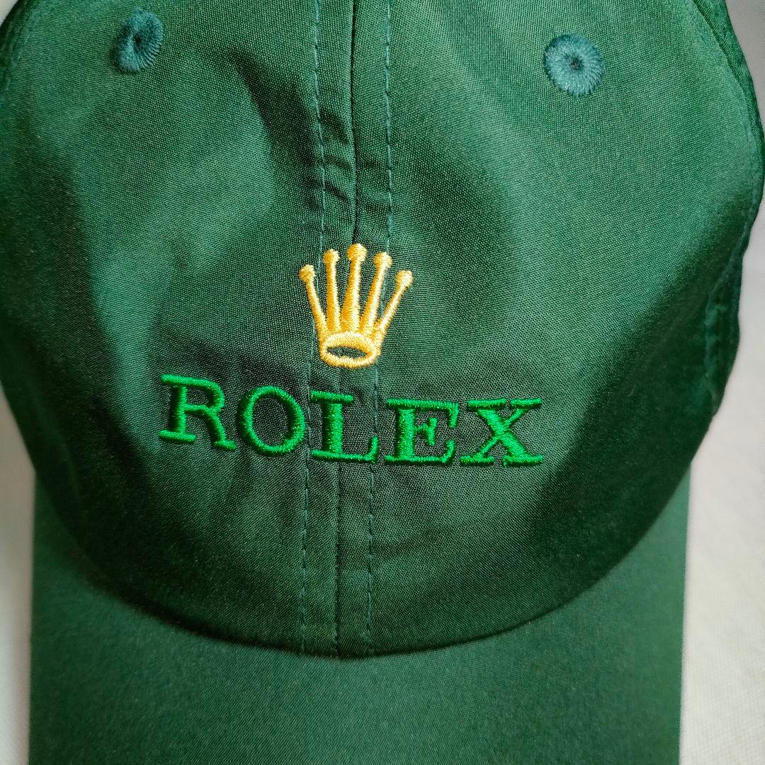 未使用ロレックス　非売品　キャップ　グリーンサテン地調