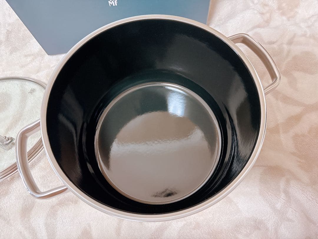 【新品開封済】WMFフュージョンテックミネラルハイキャセロール24ダークブラス