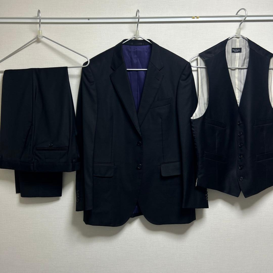 【極美品】ポールスミス　セットアップスーツ　ベスト付き