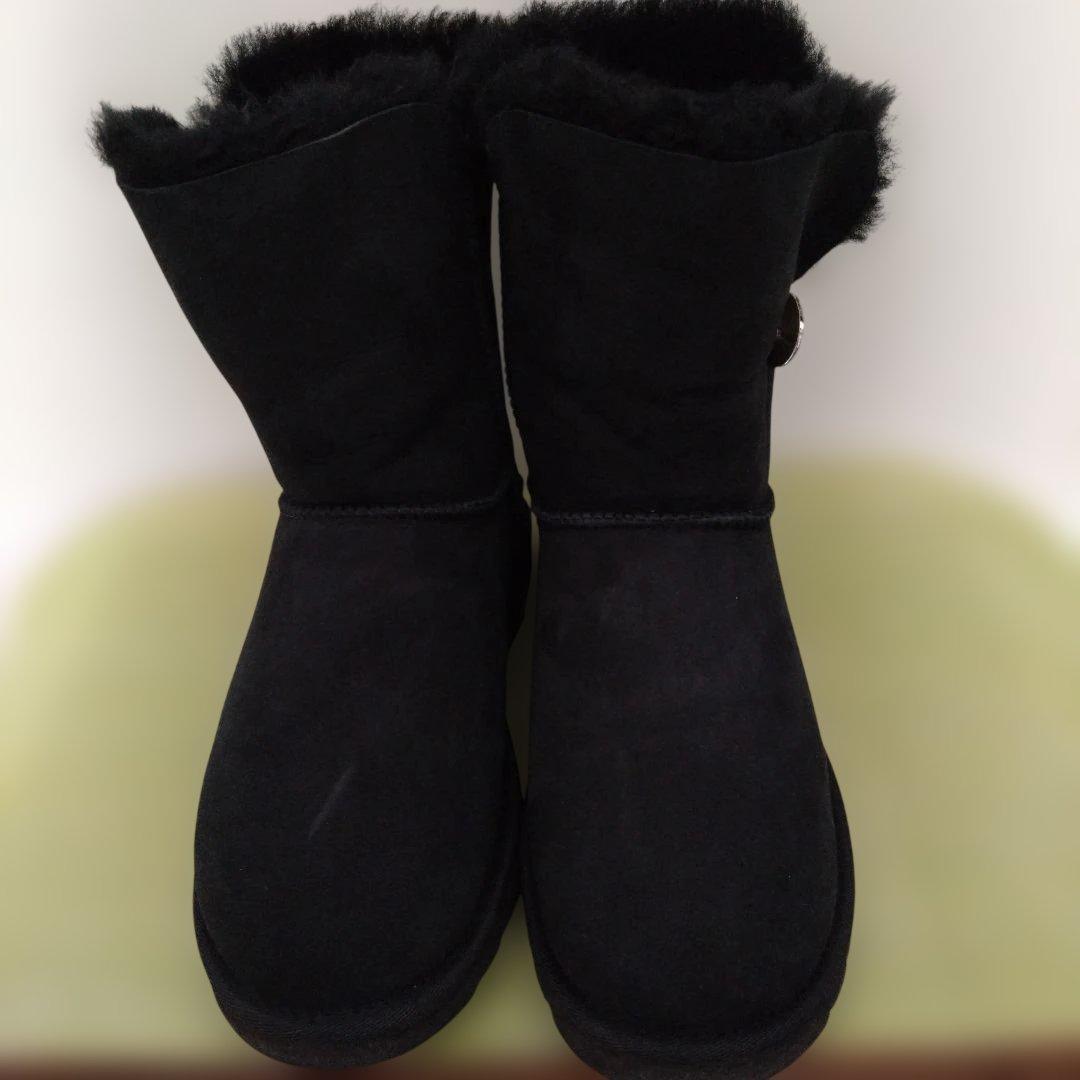 チップ　UGG ブラック ムートンブーツ　25センチ