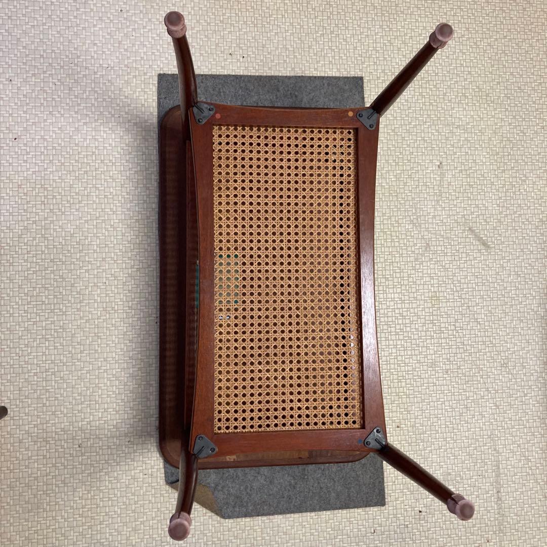 【Blackinc】70s80s オールドマルニ ラタン コーヒーテーブル