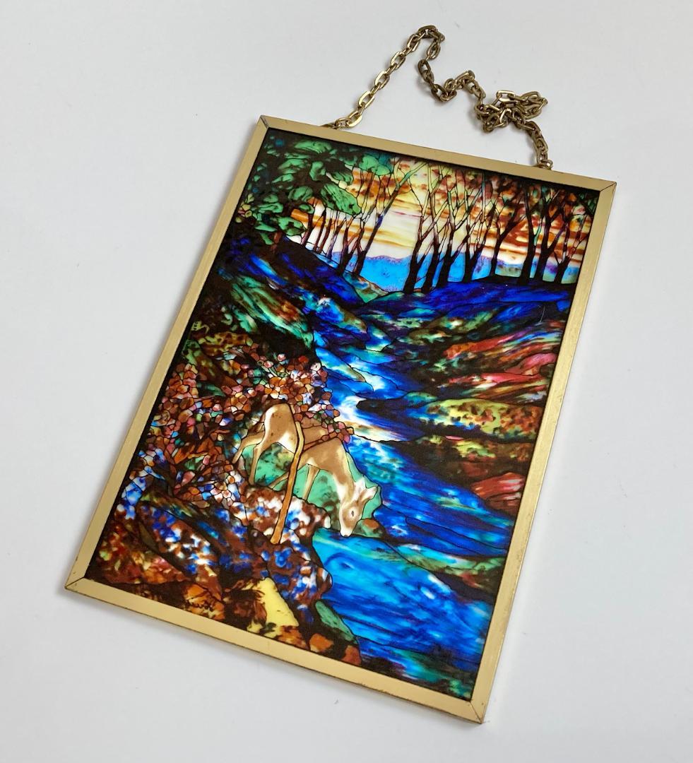 ルイス・C・ティファニー 鹿 ステンドグラス グラスマスターズ Tiffany