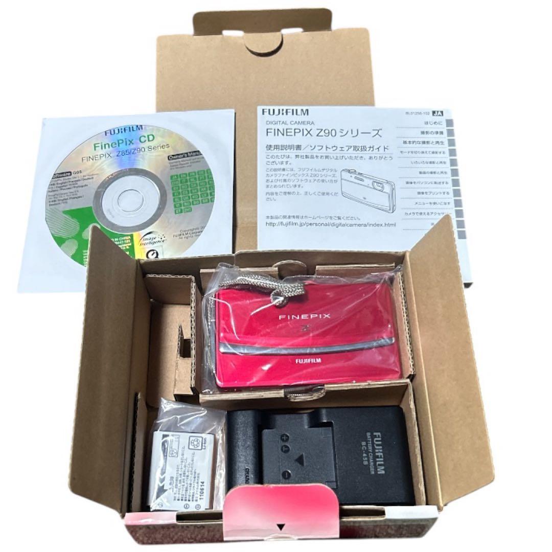 美品動作〇FUJIFILMFinePix Z90 富士フィルムレッド コンデジ