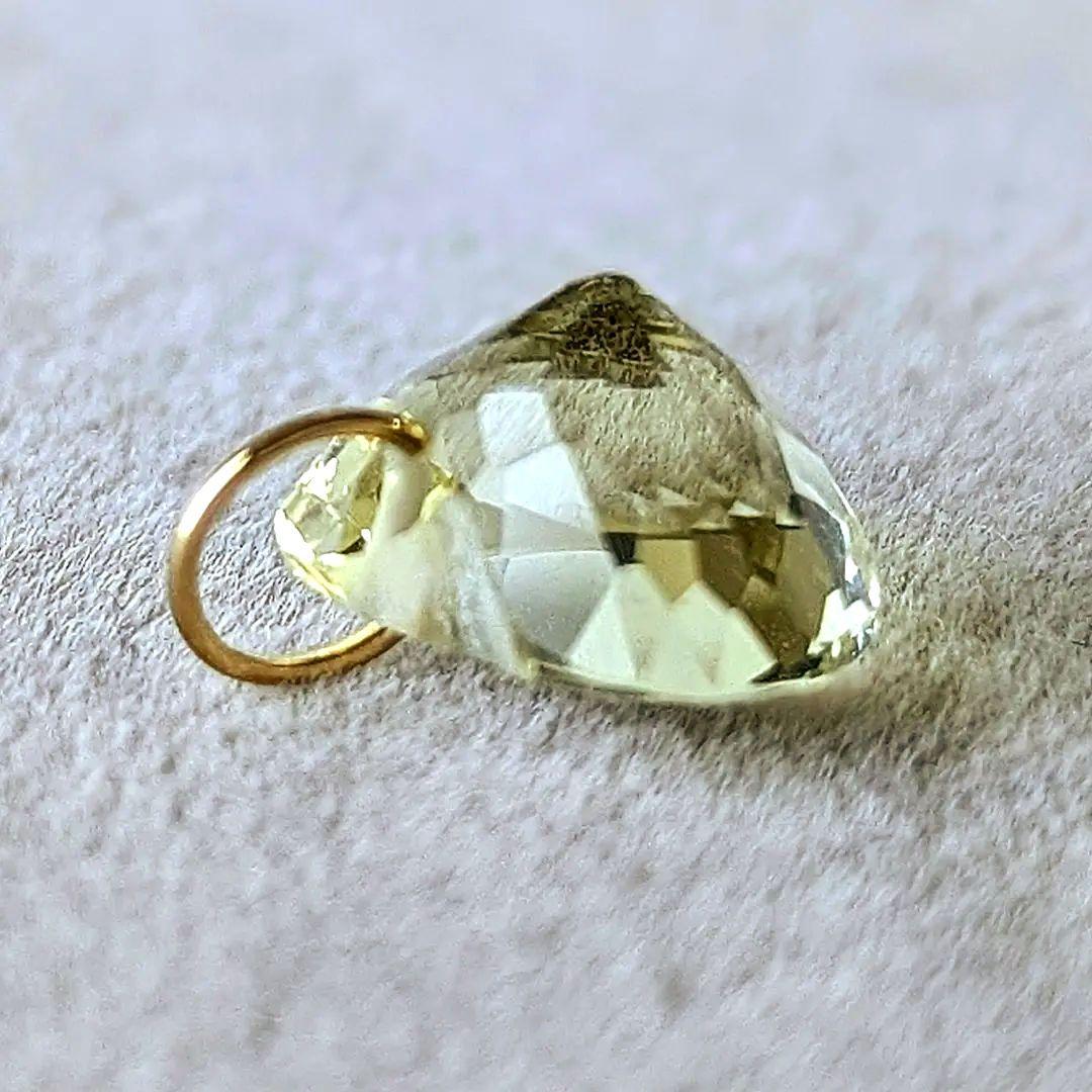 ♢N♢K18 ピンクスピネル＋レモンクォーツ チャーム