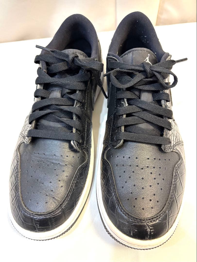 未使用Air Jordan 1 Low Golf Black Crocodile