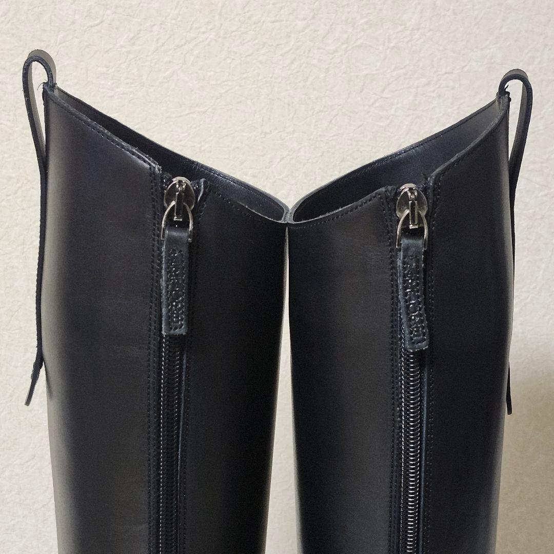 美品 サルトル バックジップ ジョッキーブーツ 36 ブラック