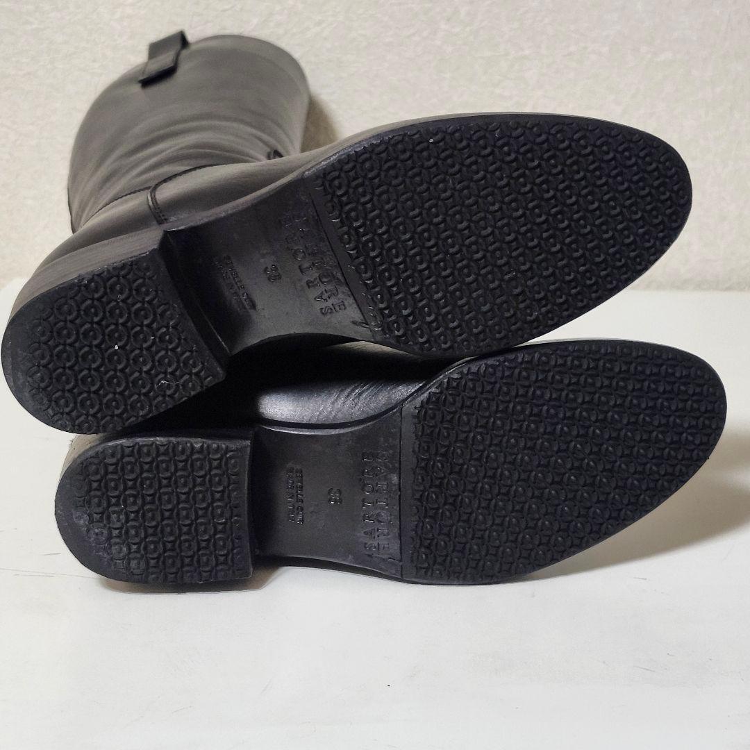 美品 サルトル バックジップ ジョッキーブーツ 36 ブラック