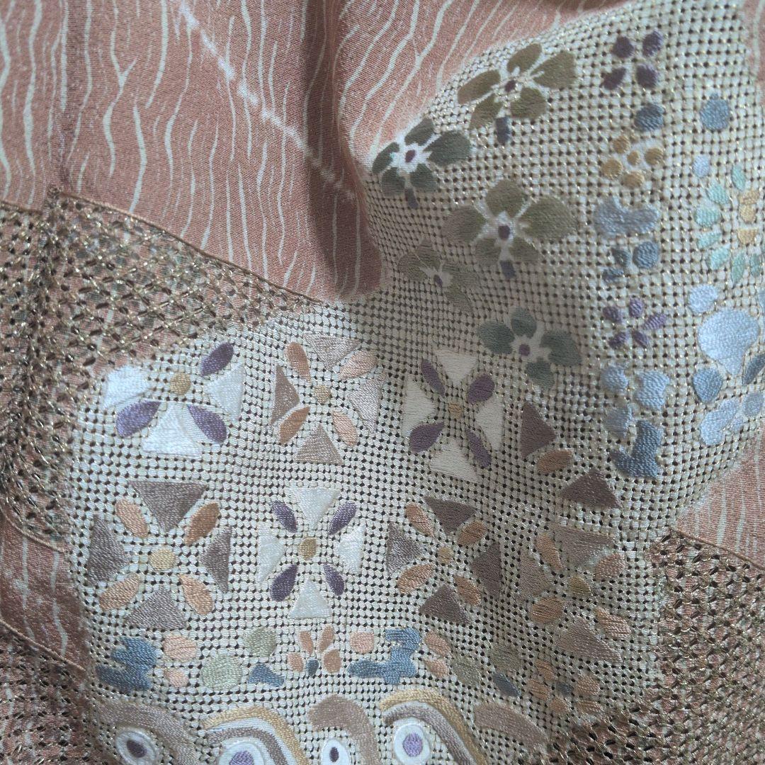 ヒューちゃん　展示会作家物　落款付下げ 楼蘭袋帯　セット　京都駒宮長着