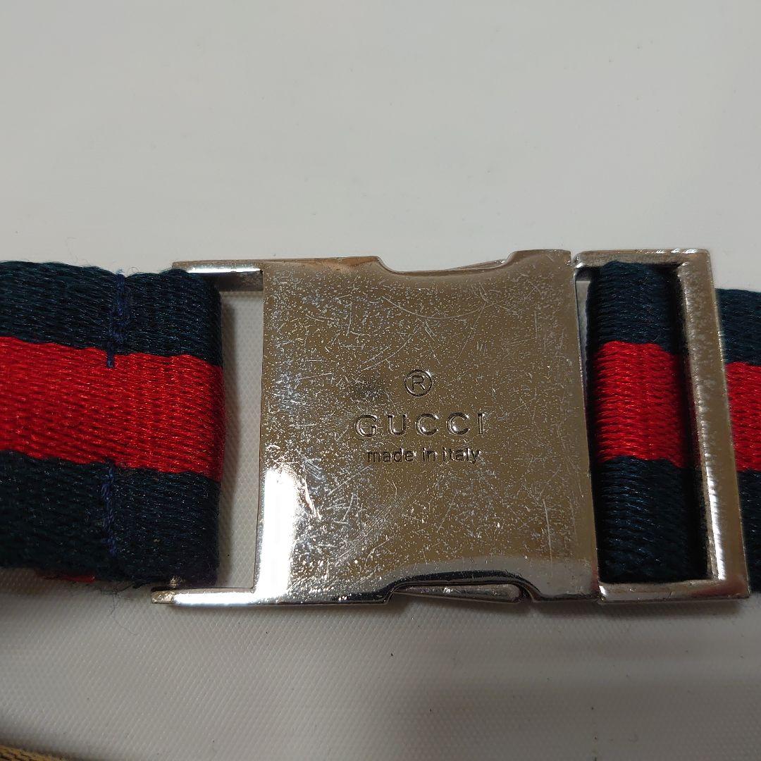 GUCCI グッチ ウエストポーチ ボディバッグ GGキャンバス レッド ブルー