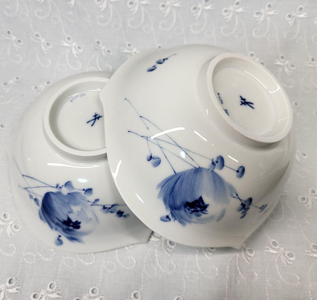 希少✨マイセン 青い花 ブルーフラワー シリアル サラダ ボウル 深皿 プレート