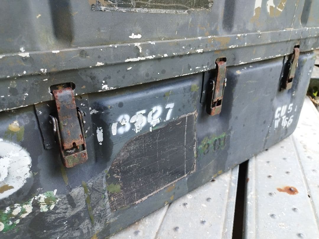 (4951)USアルミコンテナボックスBigサイズ　米軍実物　ユーズド