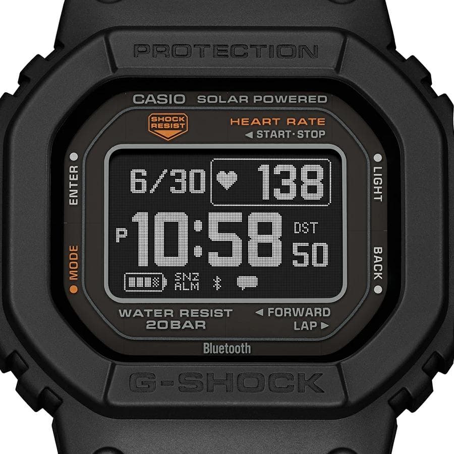 【美品】 G-SHOCK DW-H5600-1JR G-SQUAD 光学式センサ