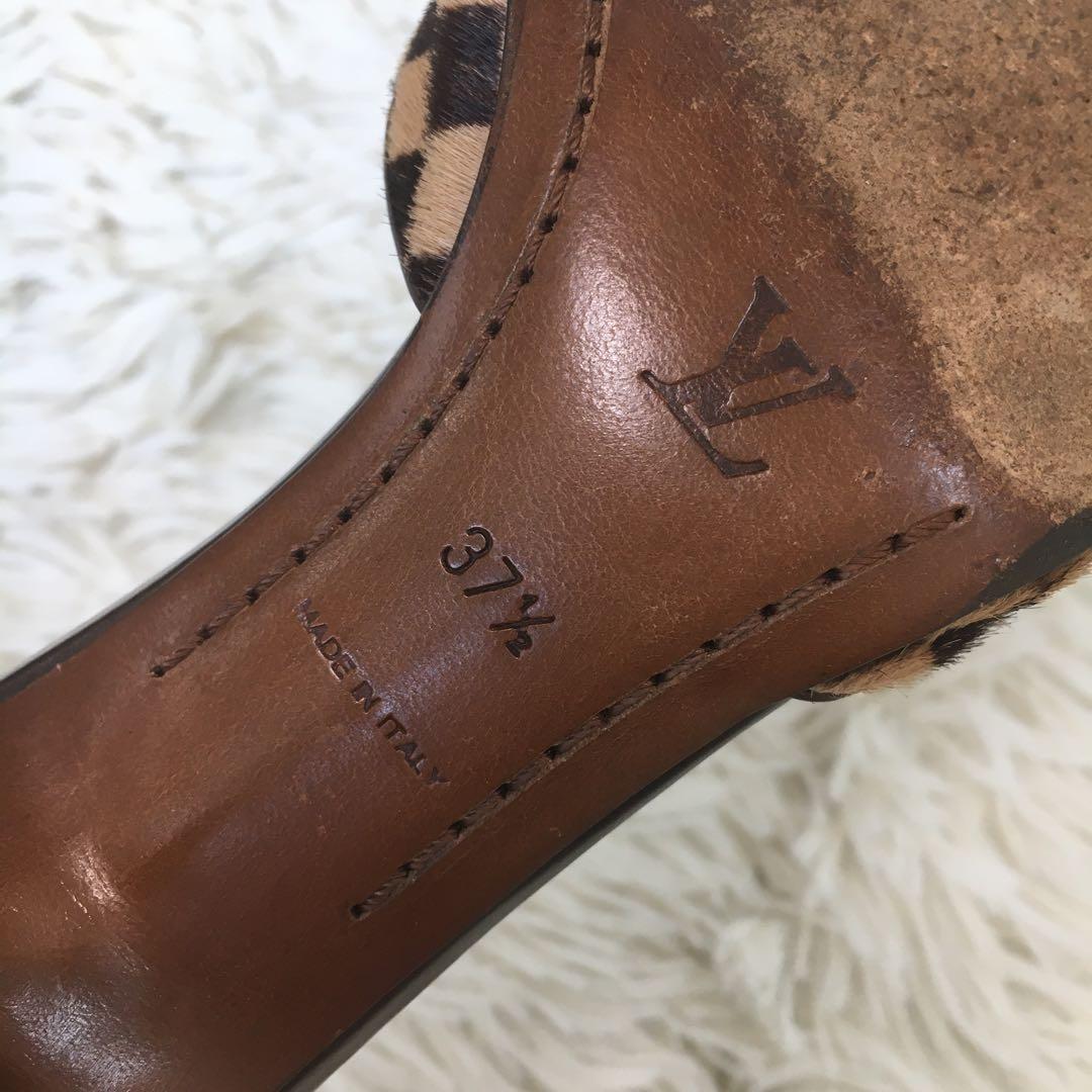 【極美品】ヴィトン ミュール ハイヒール ダミエ サンダル 24.5cm相当