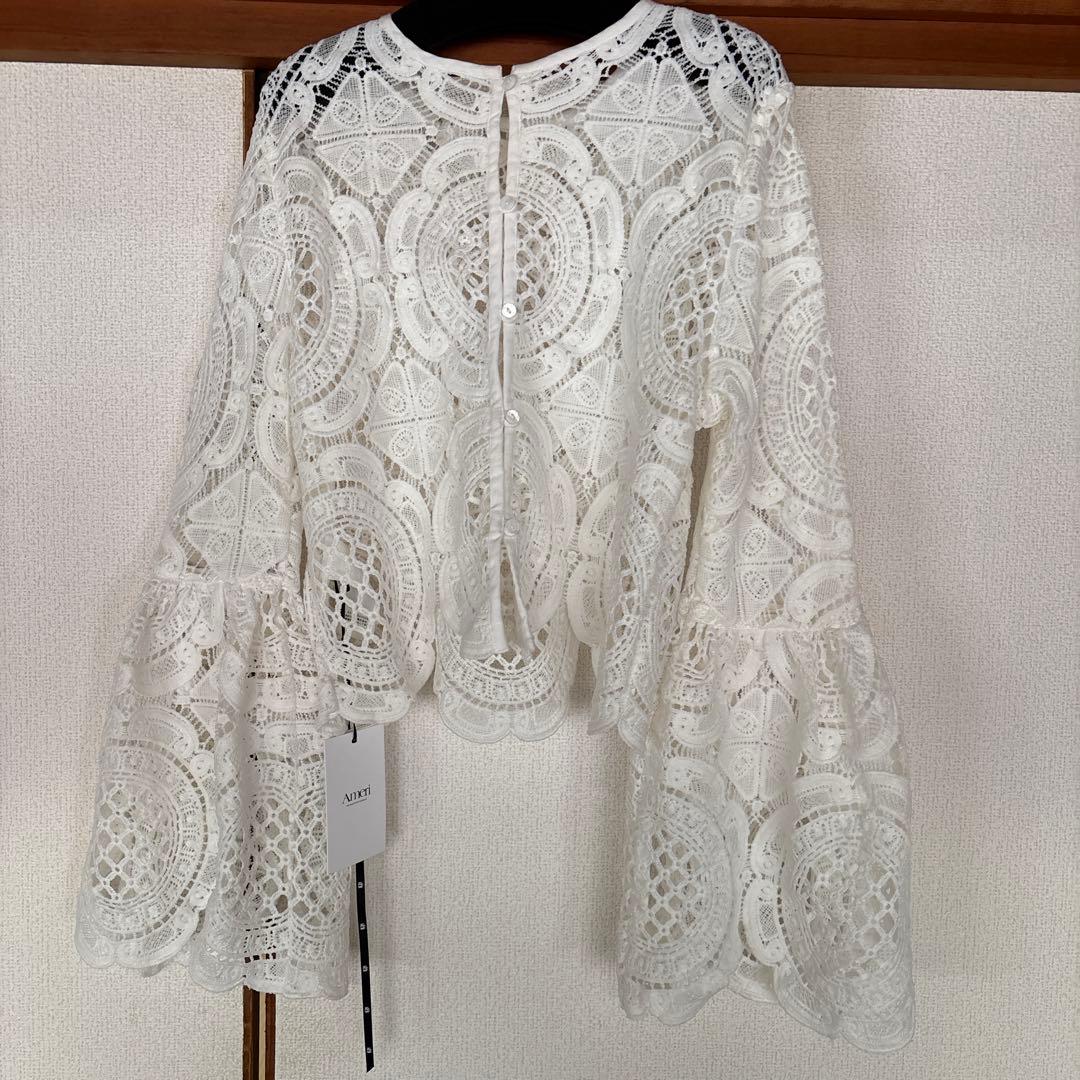 MEDI INDIAN 2WAY BIG LACE TOPSホワイト